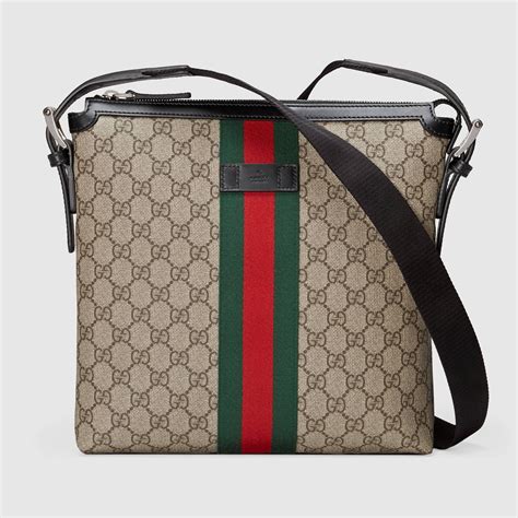 gucci material messenger bag shoulder|Gucci Messenger bags for men.